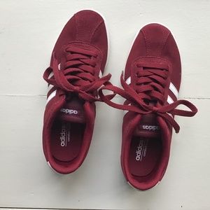 Red Adidas V1 tennis shoe